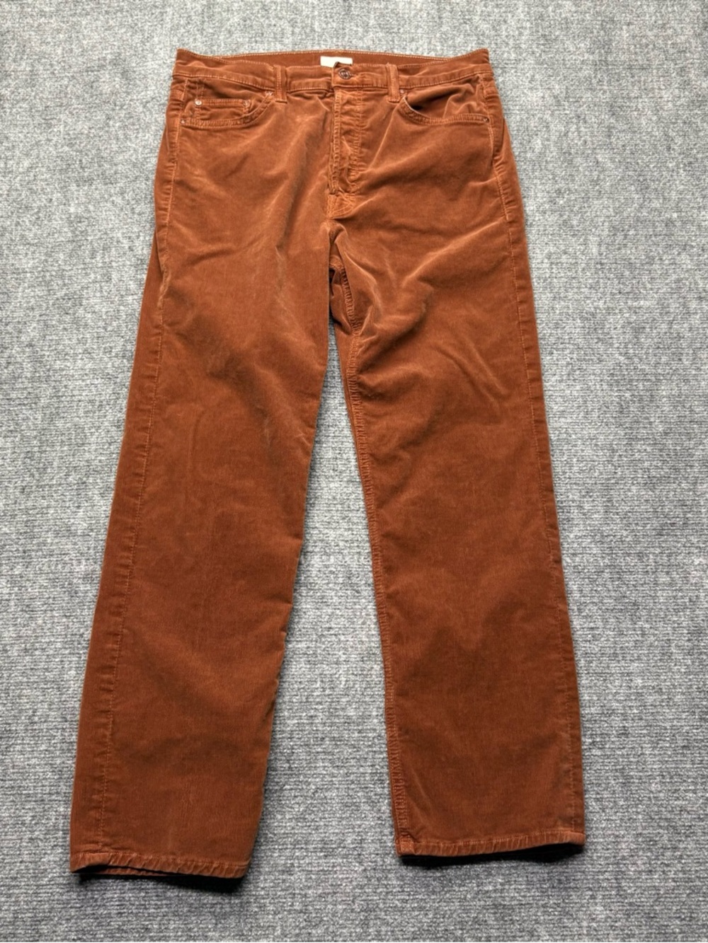 MOTHER Corduroy Pants Womens 30 Brown The Tomcat Ankle in Hopscotch USA Made